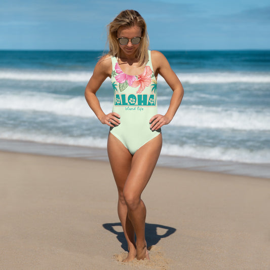 ALOHA ISLAND LIFE MINT One-Piece Swimsuit