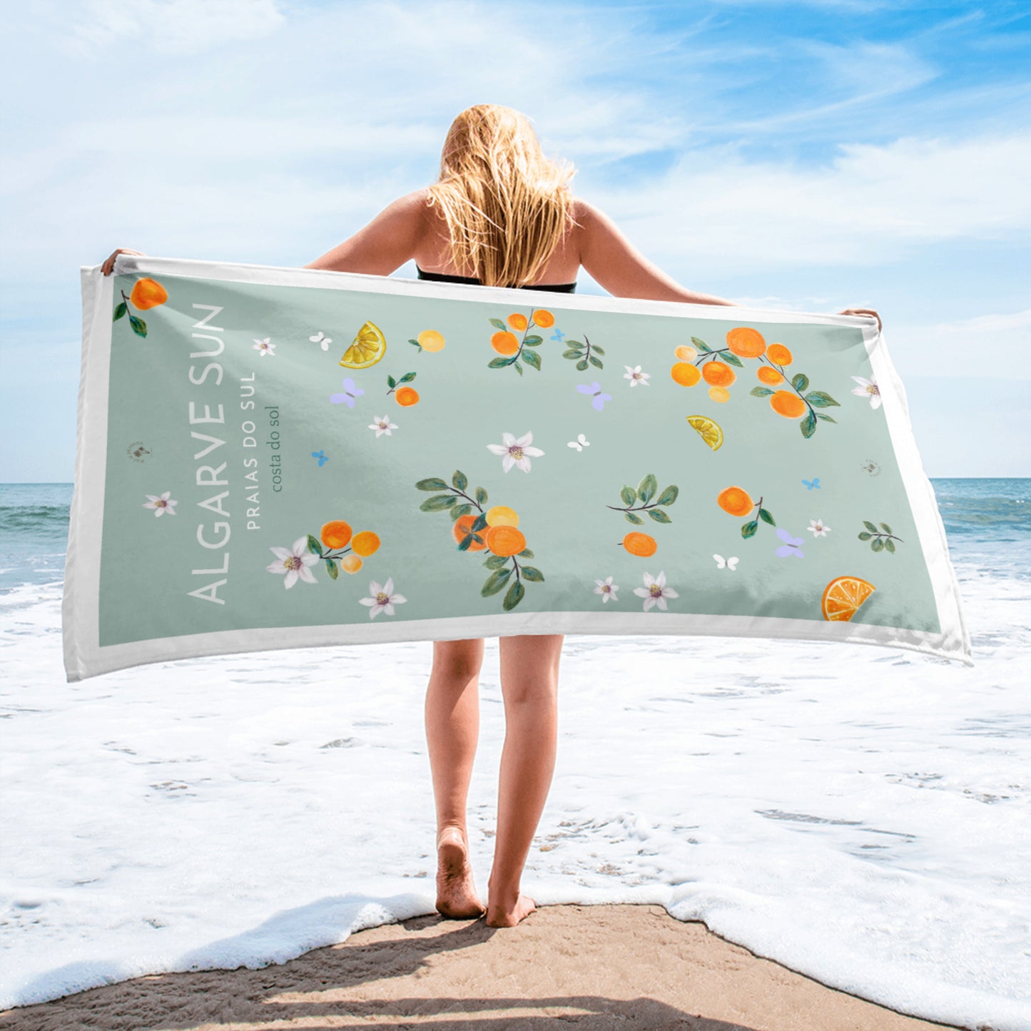 ALGARVE SUN BLUE beach towel