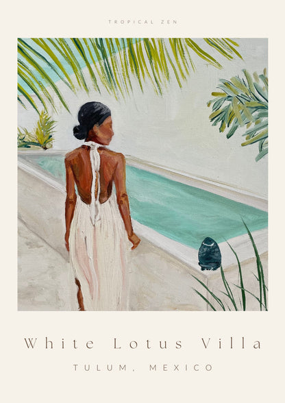 'White Lotus Villa' Fine Art Print