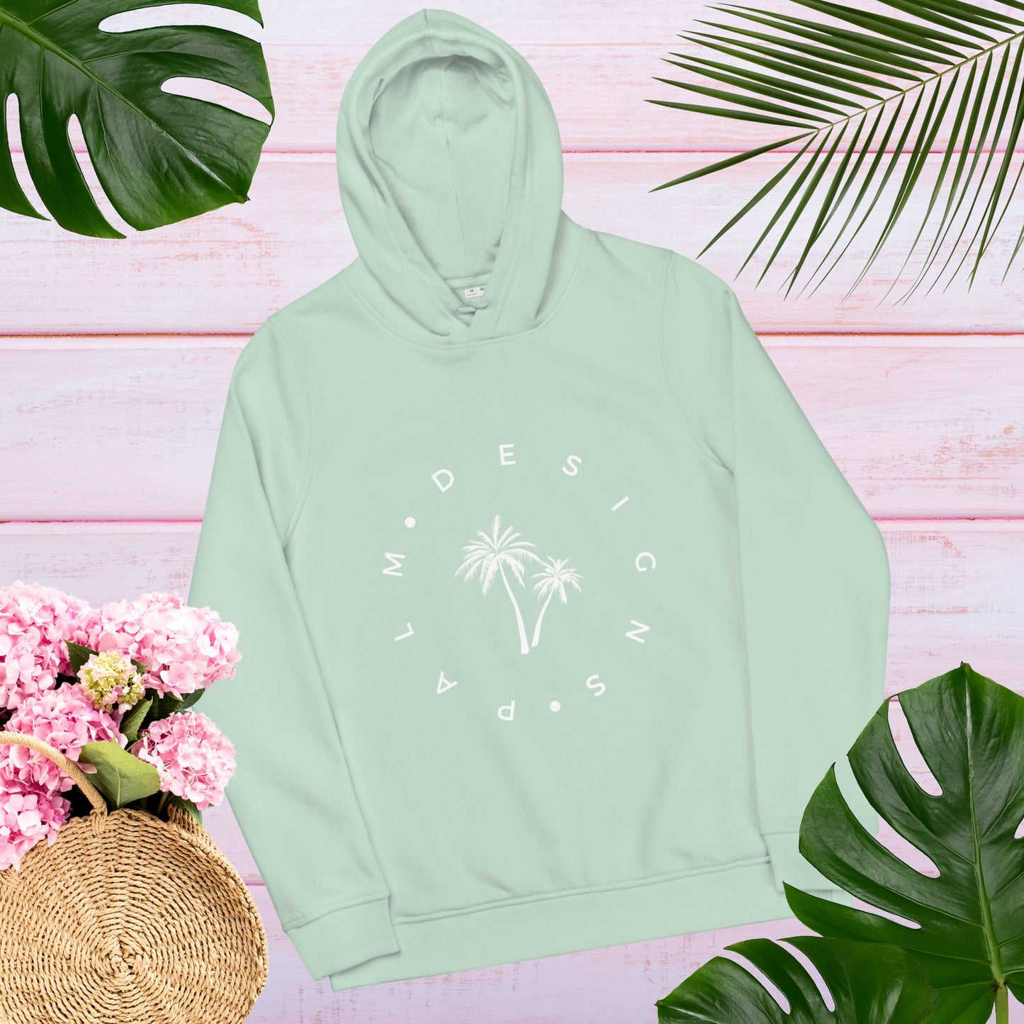 BEACH VIBES ONLY eco fitted hoodie