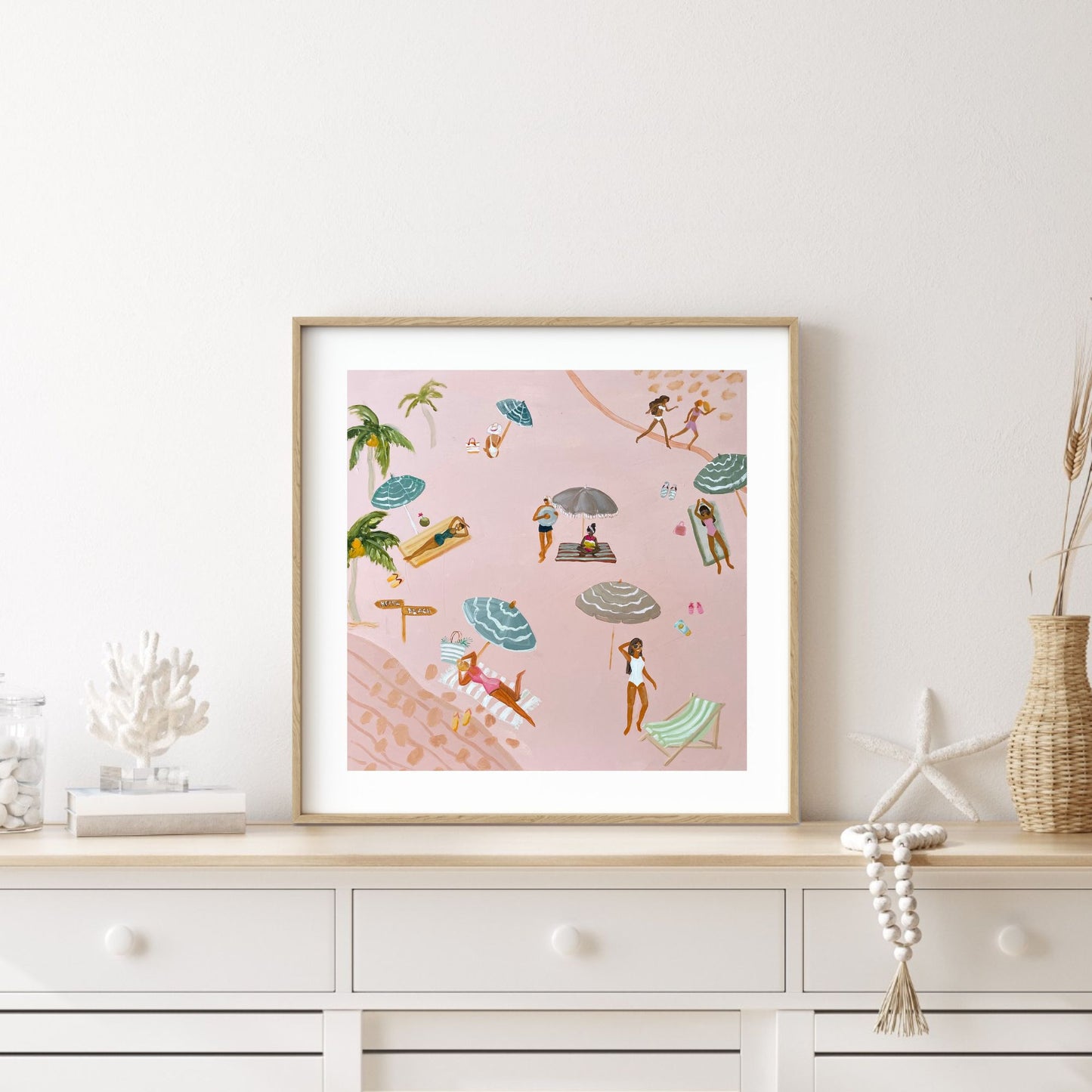 'Pinky Beach' Fine Art Print