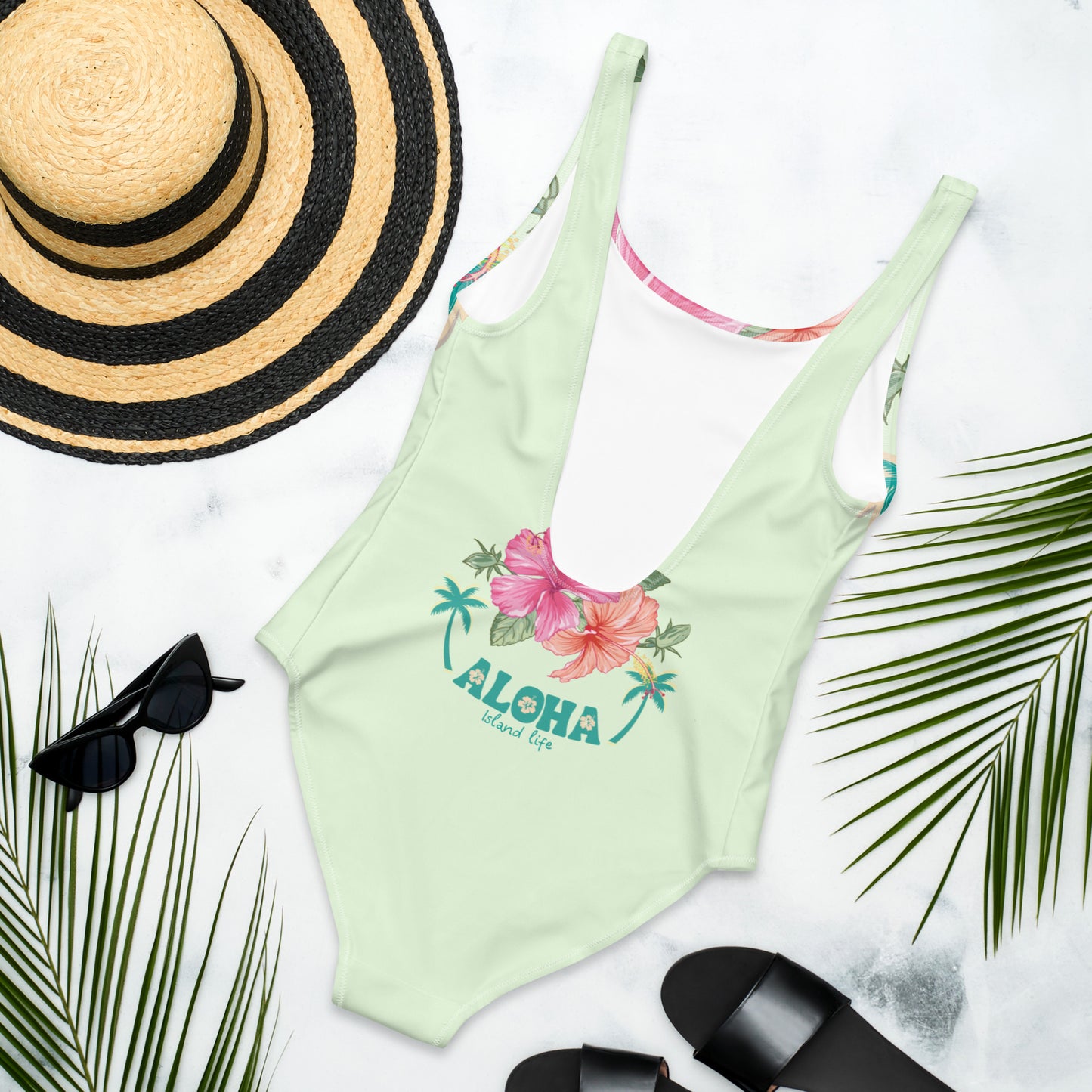 ALOHA ISLAND LIFE MINT One-Piece Swimsuit