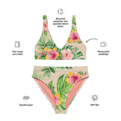 PALM HEAVEN recycled padded bikini top