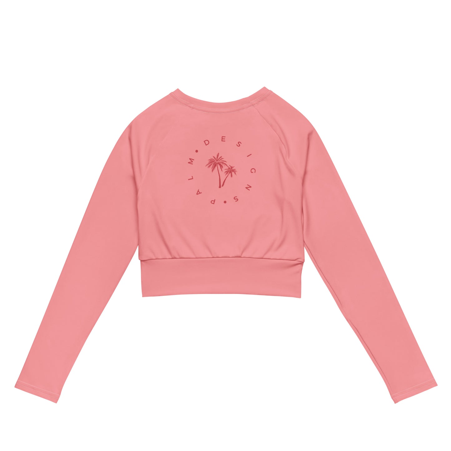 PARADISE PINK MALIBU recycled long-sleeve crop top