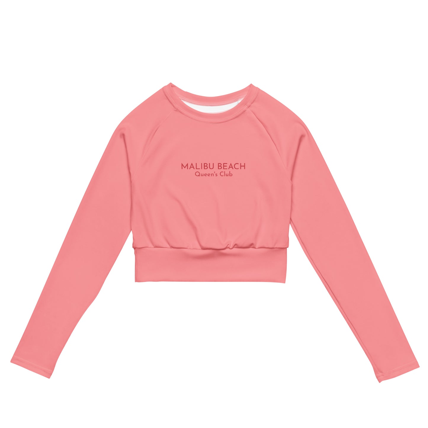 PARADISE PINK MALIBU recycled long-sleeve crop top