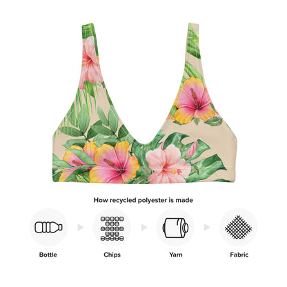 PALM HEAVEN recycled padded bikini top