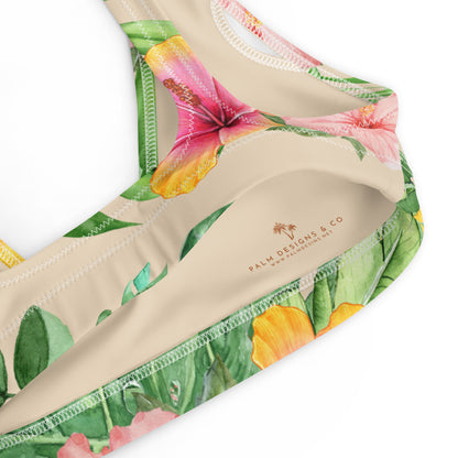 PALM HEAVEN recycled padded bikini top