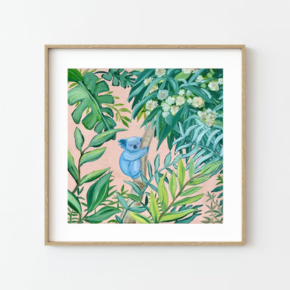 'Blue Koala' Fine Art Print