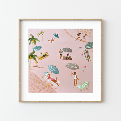 'Pinky Beach' Fine Art Print