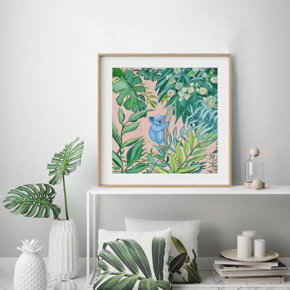 'Blue Koala' Fine Art Print