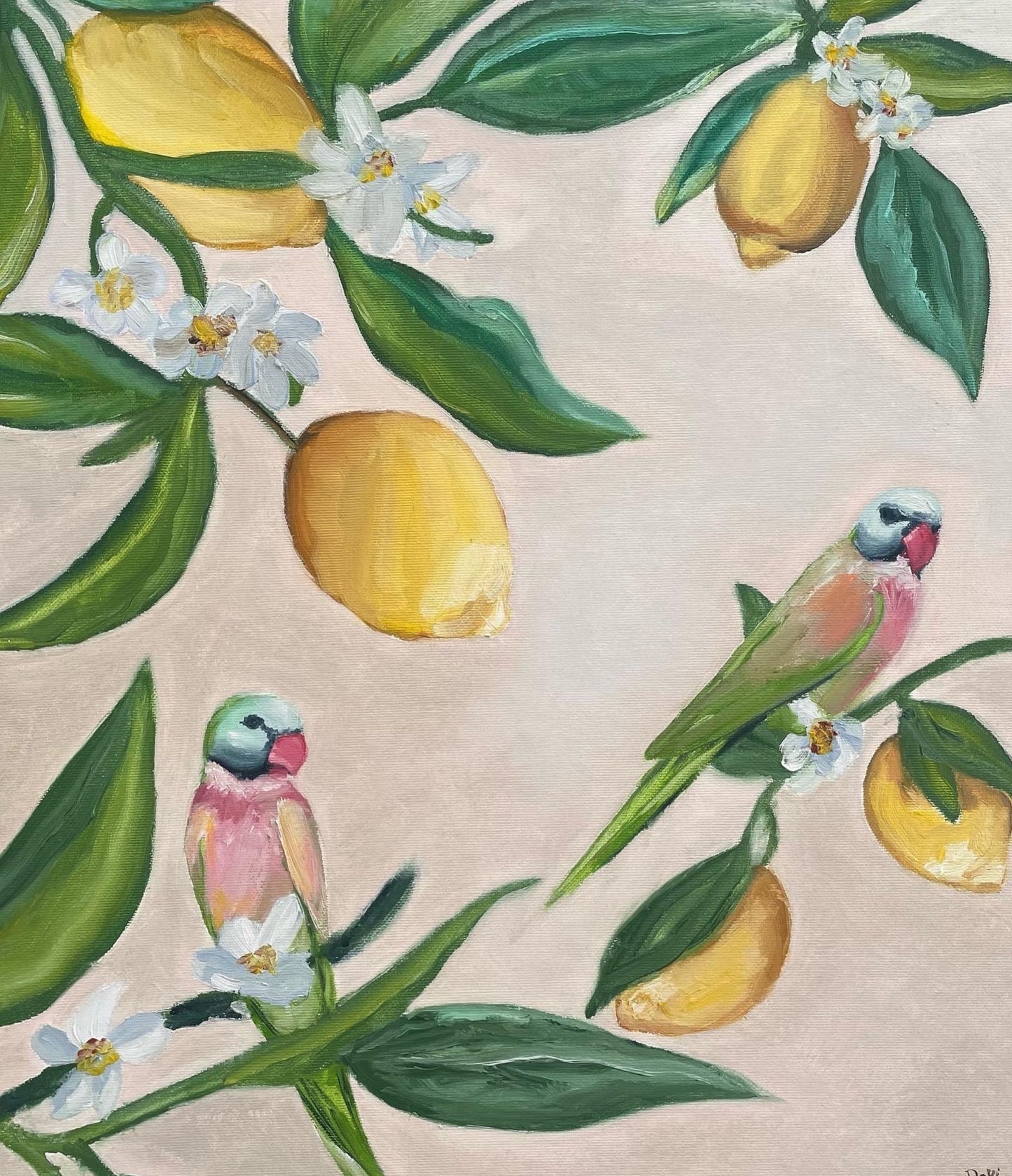 'Limoni Birds' Original Artwork