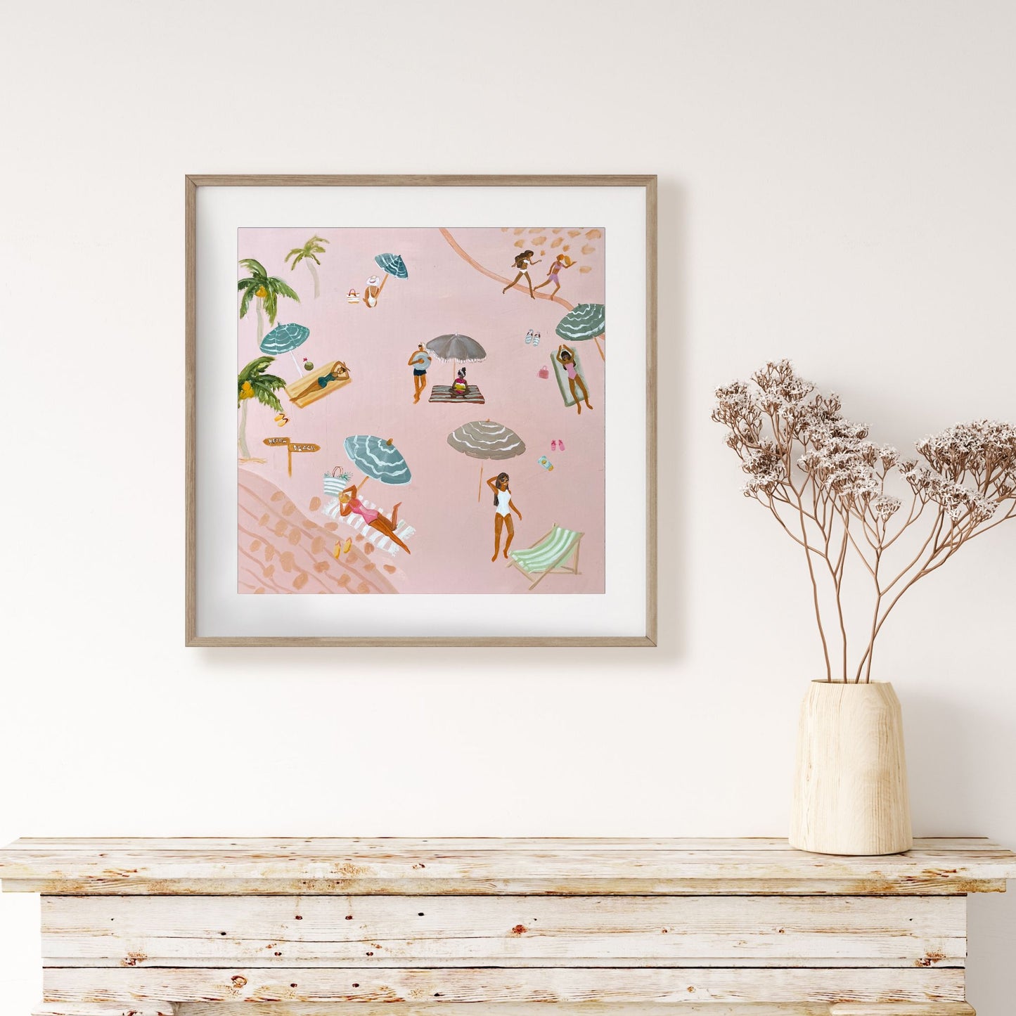 'Pinky Beach' Fine Art Print