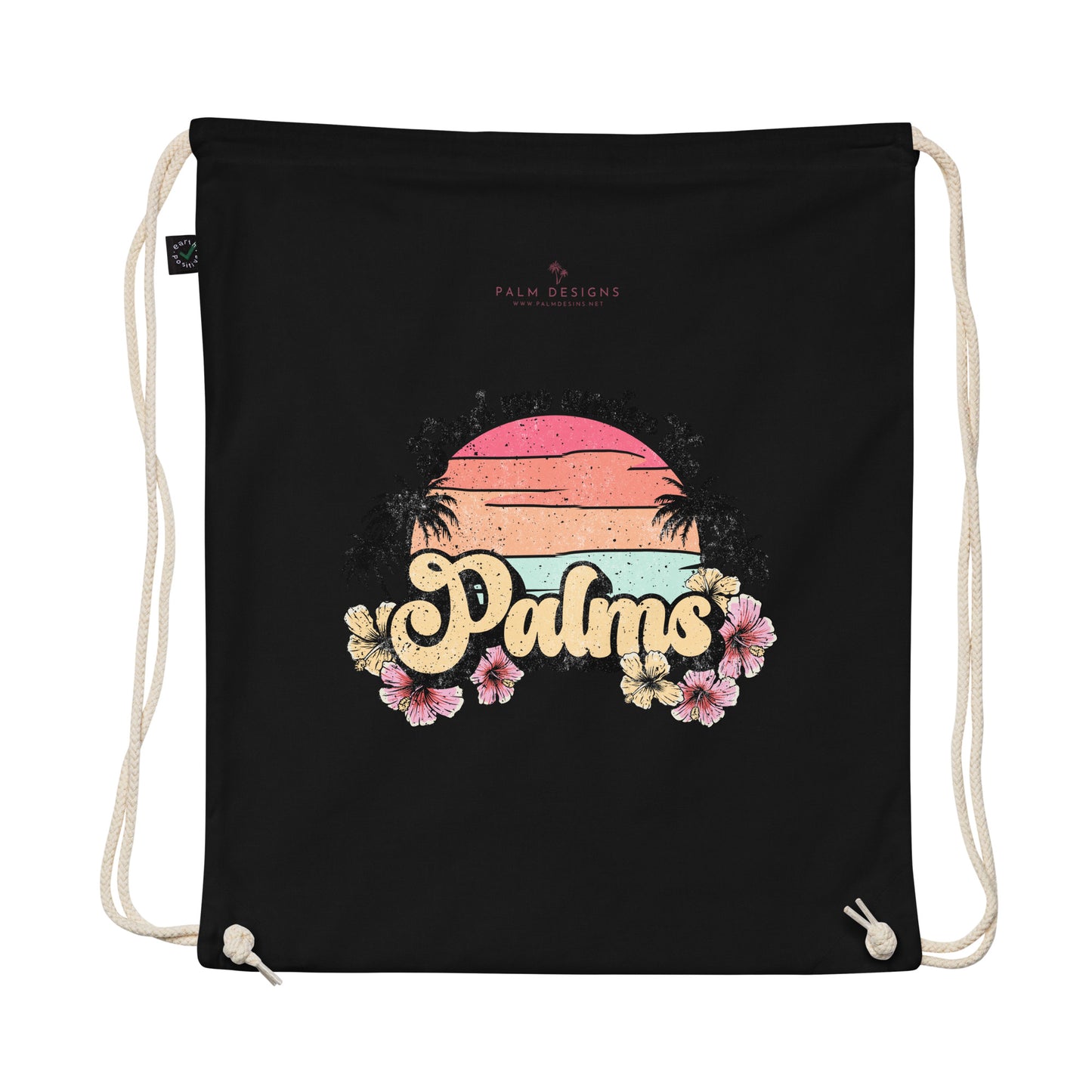 UNDER THE PALMS Organic cotton drawstring bag