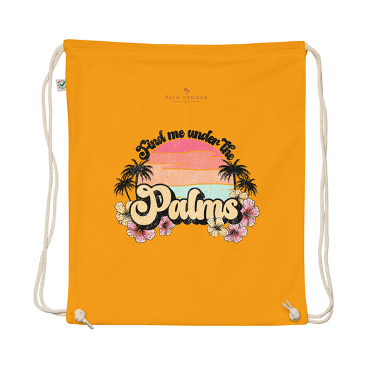 UNDER THE PALMS Organic cotton drawstring bag