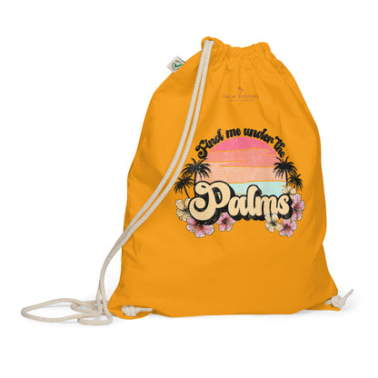 UNDER THE PALMS Organic cotton drawstring bag