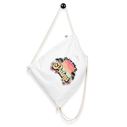 UNDER THE PALMS Organic cotton drawstring bag