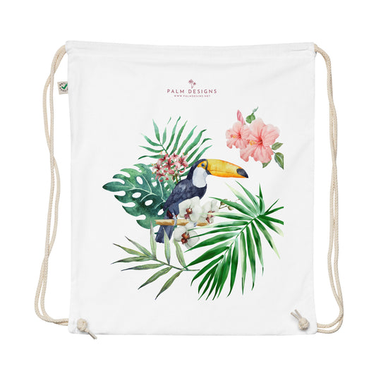 TROPICAL ZEN Organic cotton drawstring bag