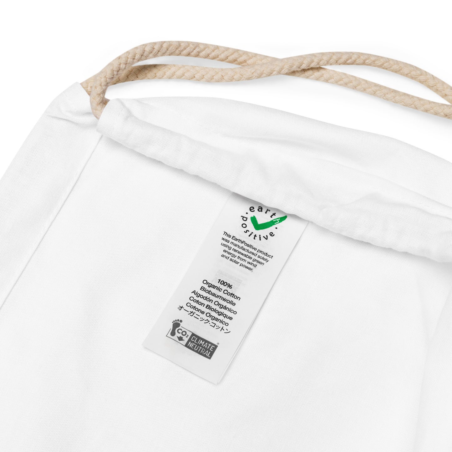 UNDER THE PALMS Organic cotton drawstring bag