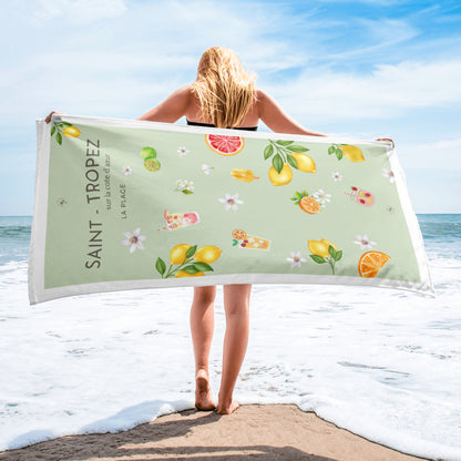 SAINT-TROPEZ MINT beach towel