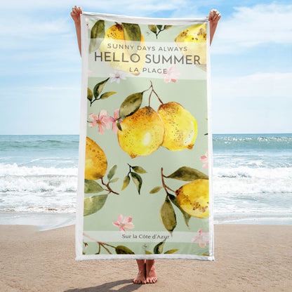 HELLO SUMMER MINT beach towel