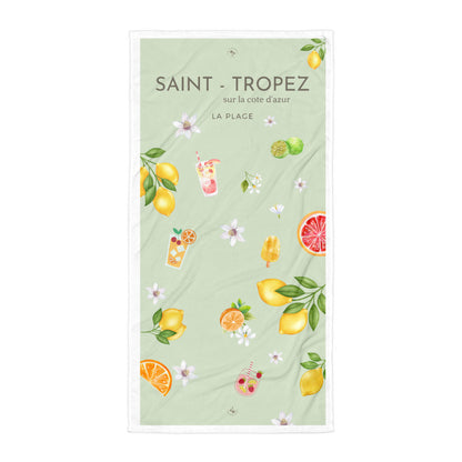 SAINT-TROPEZ MINT beach towel