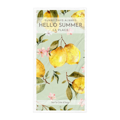 HELLO SUMMER MINT beach towel