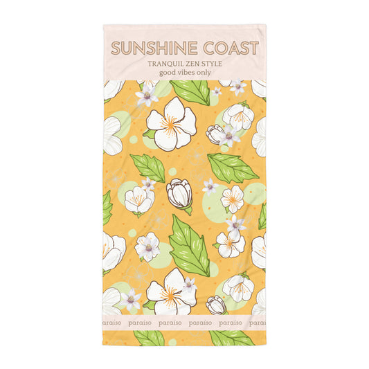 SUNSHINE COAST FLORAL beach towel