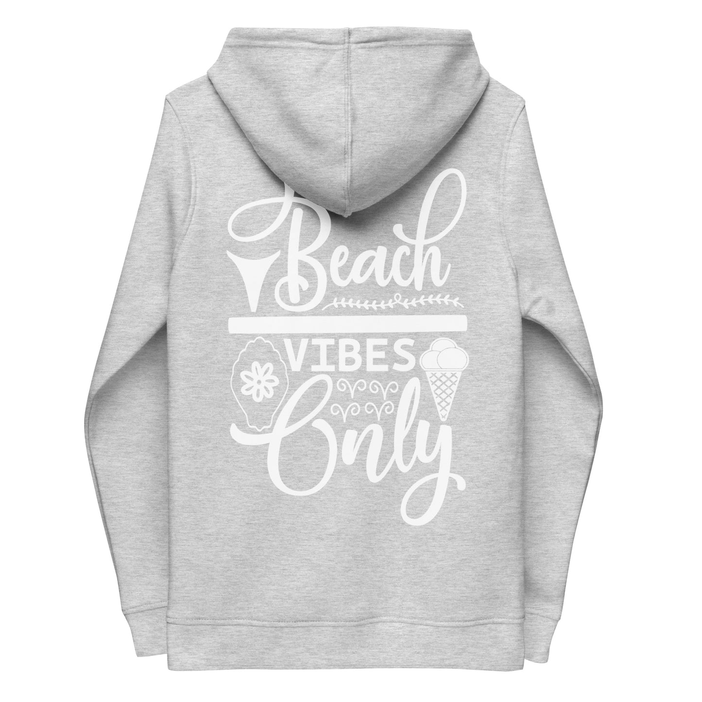 BEACH VIBES ONLY eco fitted hoodie