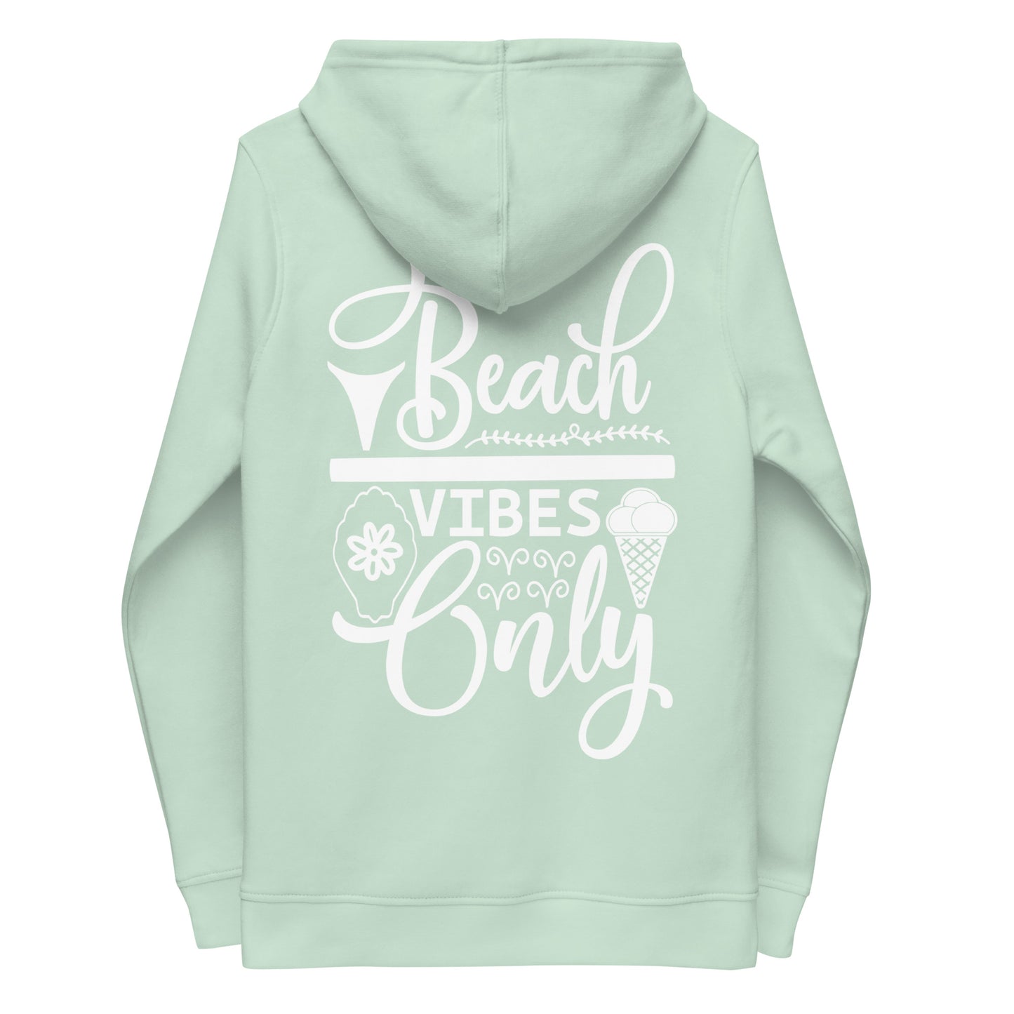 BEACH VIBES ONLY eco fitted hoodie